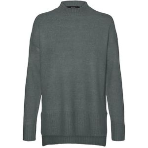 VERO MODA Dames Vmlefile Oversize Boxy Blouse Noos gebreide trui, Balsemgroen, L