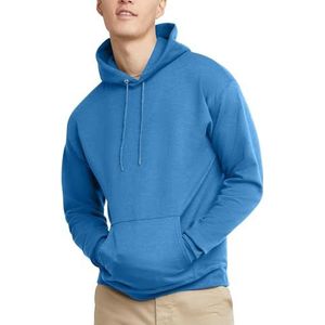 Hanes Heren EcoSmart Hoodie, Midweight Fleece, Pullover Hooded Sweatshirt, Denim Blauw, M