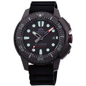 Orient M-Force Herenhorloge, automatisch, met hand opwinden, mechanisch, sportief, siliconen, zwart, riem