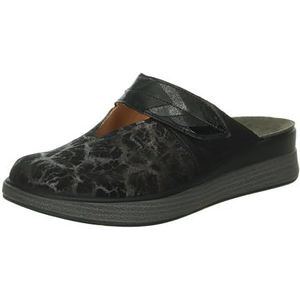 THINK! Dames Meggie lederen voering huisschoen, zwart/combi 0000, 42 EU, Zwart Combi 0000, 42 EU