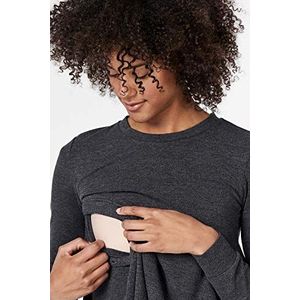 ESPRIT Maternity Dames Ls T-Shirt, Antraciet - 005, 38