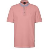Bugatti - Poloshirt - Koraal - Met Opstaande Kraag