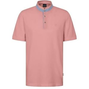 Bugatti - Poloshirt - Koraal - Met Opstaande Kraag