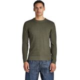 G-STAR RAW Heren Table r Knit Sweater, Groen (dark Brons Green D167-6059), XXL