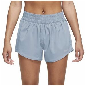 Nike Dames Shorts W Nk One Df Hr 3In Br Short, Lt Armory Blue/Reflective Silv, DX6014-441, S
