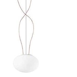 Homemania Gilbert Hanglamp, wit, rood, glas, 22 x 22 x 14 cm, 1 x LED, 11 W, 220-240 V