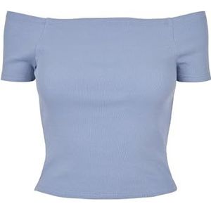 Urban Classics - Rib Off shoulder top - Blauw
