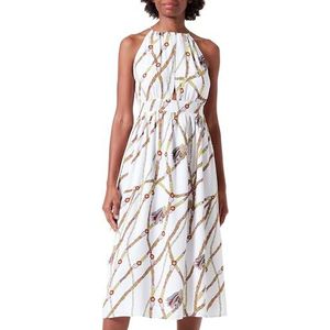 LYNNEA Elegante midi-jurk voor dames 19223109-LY02, wit, XS, Elegante midi-jurk, XS