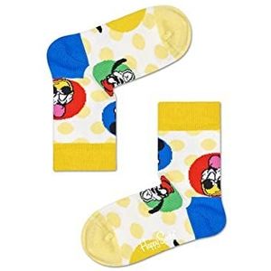 Happy Socks Kids Disney Sunny Crew Sock, Kleurrijke en Leuke, Sokken voor kinderen, Geel (0-12M)