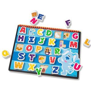 Melissa & Doug - Blue’s Clues & You! Extra dikke houten puzzel - Alfabet | 26 stukjes | leerrijk speelgoed | houten speelgoed | Educatief spel | 3+ | Cadeau voor jongens en meisjes