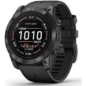 Garmin Epix (Gen 2) Pro 51 mm - Hoogwaardig multisport GPS-horloge met AMOLED-touchscreen, LED-zaklamp, hartslag, kaarten en tot 31 dagen autonomie, zwart/leigrijs
