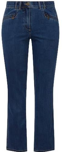 Ulla Popken - Mony - Jeans - Blauw Denim - Slimfit - Mid Waist