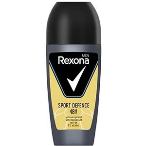 Rexona Men Roll-On Sport Defence deodorant met 48 uur bescherming tegen lichaamsgeur en okselzweet, 50 ml, 6 stuks