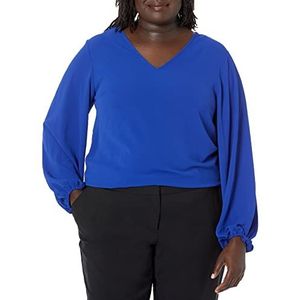 City Chic Women's Apparel Dames Avenue Plus Size Top Pippa in kobalt, maat 24 klassiek shirt, 54, kobalt, 54/Grote Maten