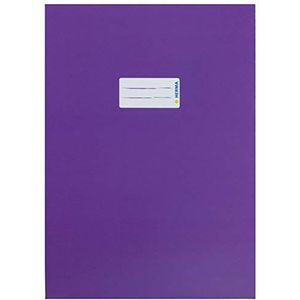 HERMA 19756 boekomslag A4 karton violet paars, schrifthoes met tekstveld van stevig en extra sterk papier, voor schoolschriften, gekleurd