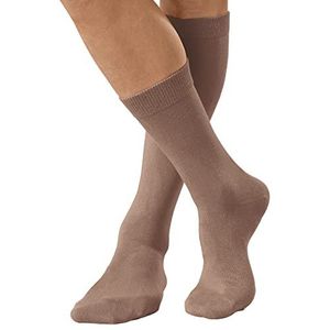 Damart Thermolactyl fleece sokken voor dames, Thermolactyl fleece sokken (1 pak), bruin grijs, 36