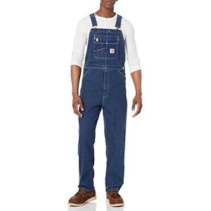 Carhartt Heren loose fit denim bib overall tuinbroek, grijs (dark stone), 40W / 32L