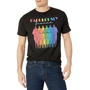 Disney Villains Rainbow Ursula Young T-shirt voor heren, korte mouwen, Schwarz, L
