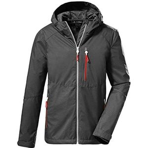 killtec Boy's Softshelljack/outdoorjack met capuchon KOS 61 BYS SFTSHLL JCKT, anthracite, 116, 37839-000