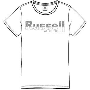 RUSSELL ATHLETIC A31741-UW-001 Irena-S/S Crewneck Tee Shirt T-Shirt Dames Wit Maat L, wit, L