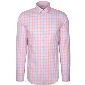 Seidensticker Zakelijk overhemd voor heren, slim fit, strijkvrij, Kent-kraag, lange mouwen, 100% katoen, oranje, 42