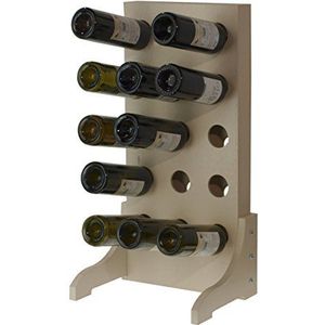 Expovinalia wijnrek voor 15 flessen, hout, bruin, 70 x 35 x 7 cm