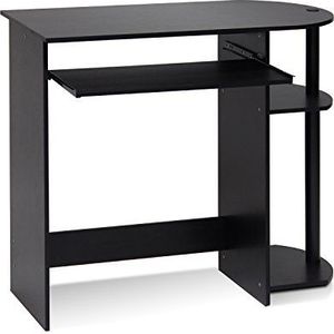 Furinno Computertafel/bureau, espresso/zwart, 80 x 73 x 40 cm