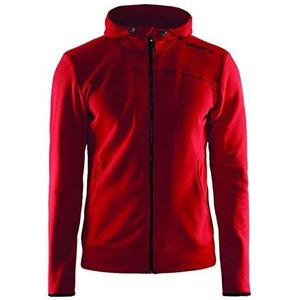 Craft Heren LEISURE ZIP HOOD jas, Bright Red, M