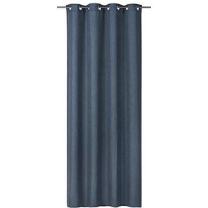 Elbersdrucke Lino 01 kant-en-klare decoratie, polyester, blauw, petrol, 255 x 140 cm