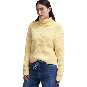 Cropped sweater met structuur, Bond Yellow, 34