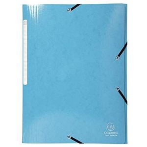 Exacompta 55930E mappen met 3 kleppen en elastiek IDERAMA, 24 x 32 cm, van glanzend karton, 600 g, eendelig, voor documenten tot 3,5 cm in verschillende kleuren