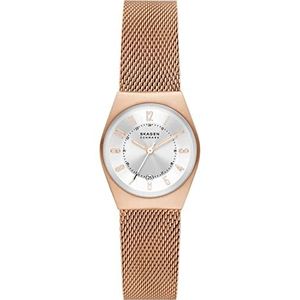 Skagen Grenen Lille Roségouden Roestvrijstalen Mesh Horloge met Drie Wijzers en Datum