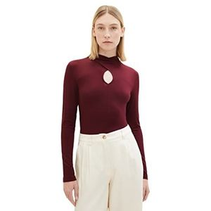 TOM KLEERMAKER damesshirt met lange mouwen en uitsnijding