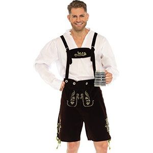 Leg Avenue 85476 - Oktoberfest lederen broek kostuum Small bruin groen