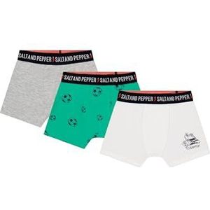 SALT AND PEPPER BY KIDS PARK jongens 3-delige set met voetbalmotief boxershorts, multi, 92/98 stuks, Meerkleurig, 92-98