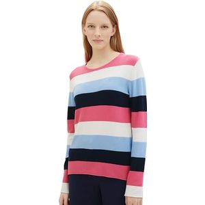 TOM TAILOR Damestrui, 35538 - Roze Multicolor Stripe, L
