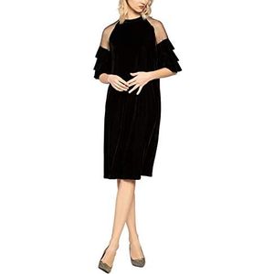 APART Fashion Dress with Volants avondjurk, zwart (black), maat 40 (maat fabrikant: 38) dames, Zwart (zwart), 36