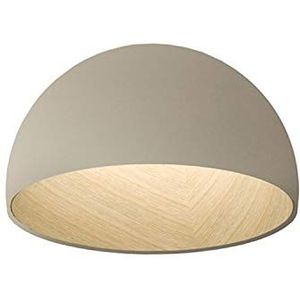 Plafondlamp, rond, groot, recht, 1 LED, 26 W, 4000 K, met diffuser van polycarbonaat, serie Duo, crèmekleurig, 38 x 70 x 70 cm (referentie: 487858/4A)