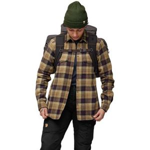 Fjallraven 87119-227-555 Värmland Heavy Flannel Shirt W/Värmland Heavy Flannel Shirt W Shirt Dames Dark Sand-Dark Navy Maat L, Dark Sand-Dark Navy, L