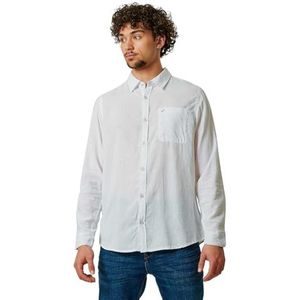 Kaporal, overhemd, model Motus, heren, wit, M; regular fit, lange mouwen, overhemdkraag, Wit, M