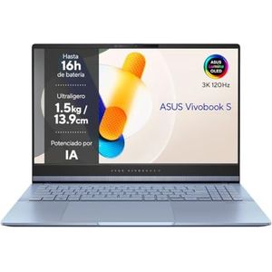 ASUS VivoBook S5506MA-MA048W Intel Core Ultra 7 155H Laptop 39,6 cm (15.6") 3K 16 GB LPDDR5x-SDRAM 1 TB SSD Wi-Fi 6E (802.11ax) Windows 11 Home Blauw