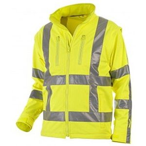 Hydrowear 04025980FY Toulon Softshell Thermo Line Jack, 100% polyester, grote maat, Hi-Vis geel