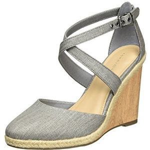 Tommy Hilfiger Vrouwen E1285zmie 1d Wedge Hakken Sandalen, Grijs Licht Grijs 007, 42 EU