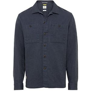 camel active Heren 409332/1S42 hemd, Night Blue, M, nachtblauw, M