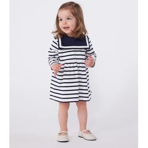 A-lijn Jurk - Gestreept - Jersey - Knielengte - Lange Mouw