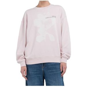 Replay Oversized sweatshirt voor dames, 565 poederroze, M