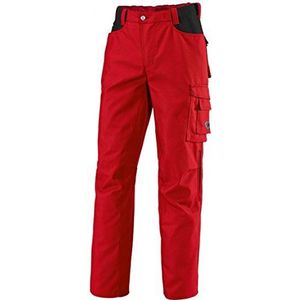 BP Workwear 1788-555-81 werkbroek - elastiek in de rug - tailleplooien - normale pasvorm - maat: 50n - kleur: rood/zwart