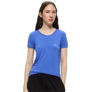 Emporio Armani - T-shirt MC Logo - Blauw - Dames - Viscose