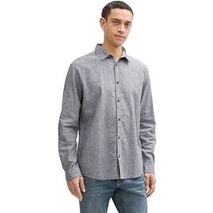 TOM TAILOR heren overhemd, 37200 - Tarmac Grey Chambray, L