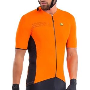 Alé Cycling Heren Pragma Colour Block shirt met korte mouwen, oranje, M
